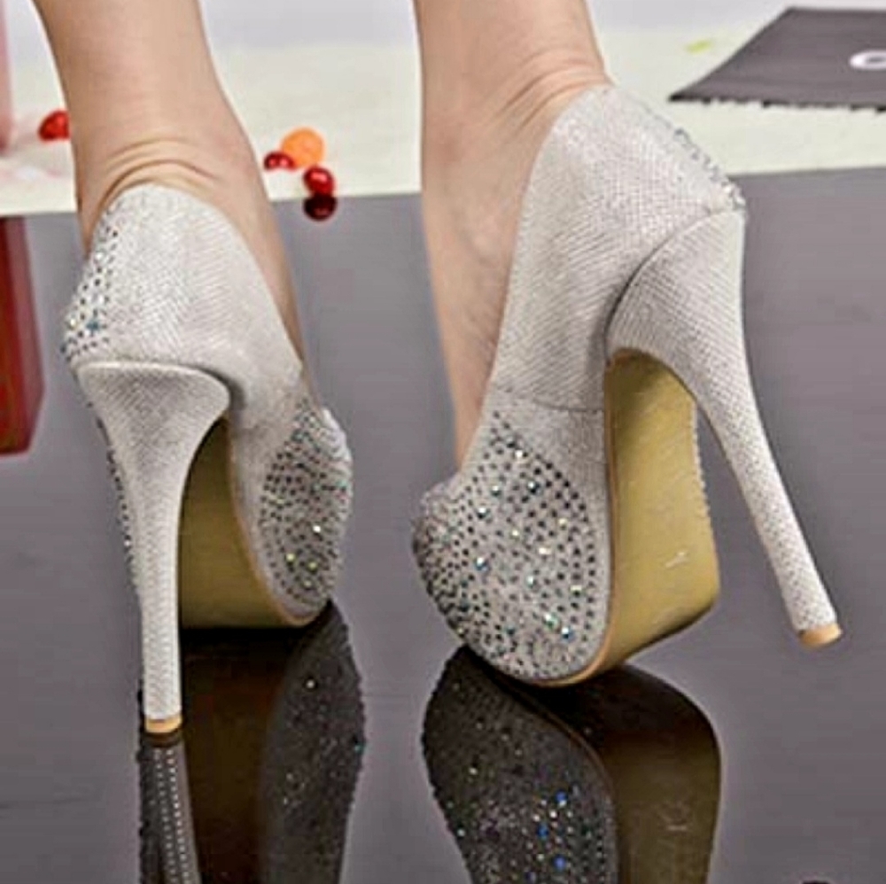 Celeste Rhinestone Pumps - Picture 3 of 16